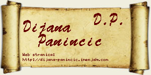 Dijana Paninčić vizit kartica